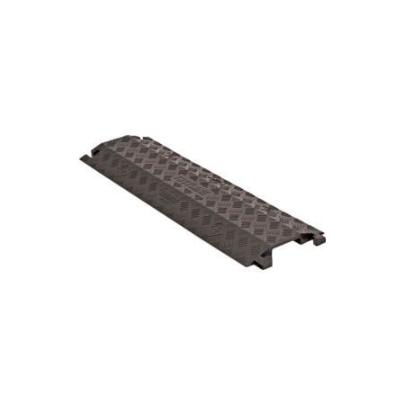 Justrite Cable Protector, 1-1/2 in H, 38-1/2 in L, 10.88 in W, 1 Channel, Polyurethane, Black FL1X4-B
